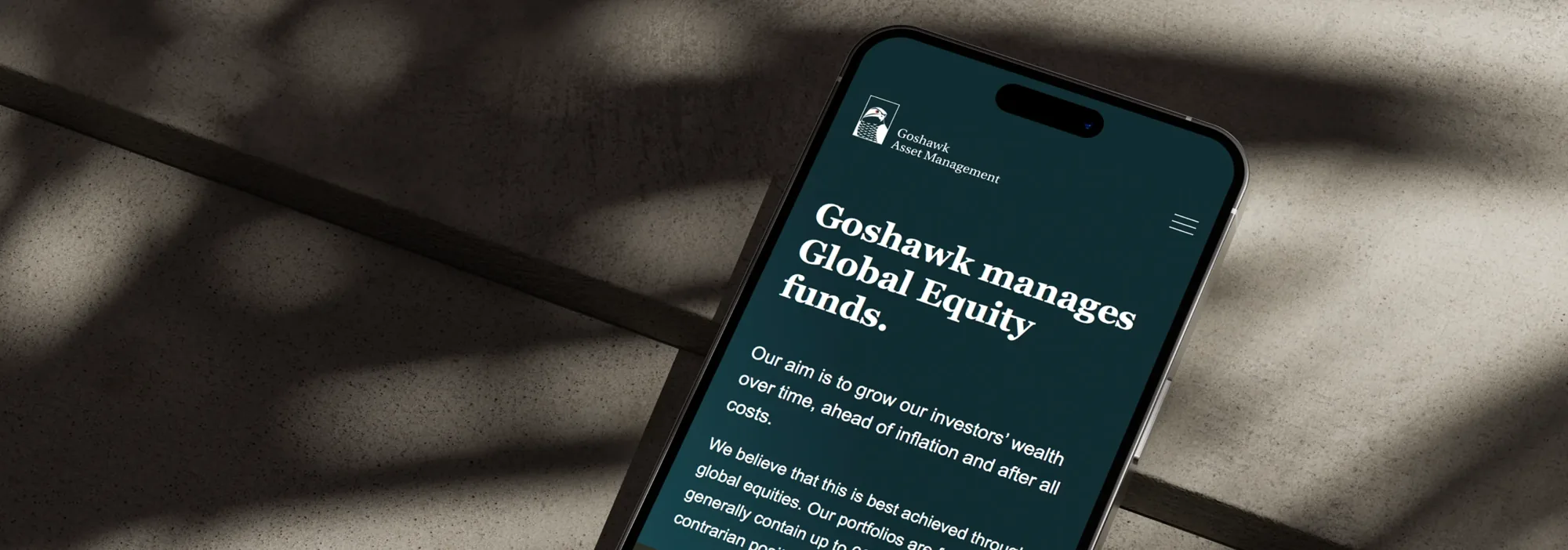 Website and digital platform for a global equity fund manager focused on long-term growth.