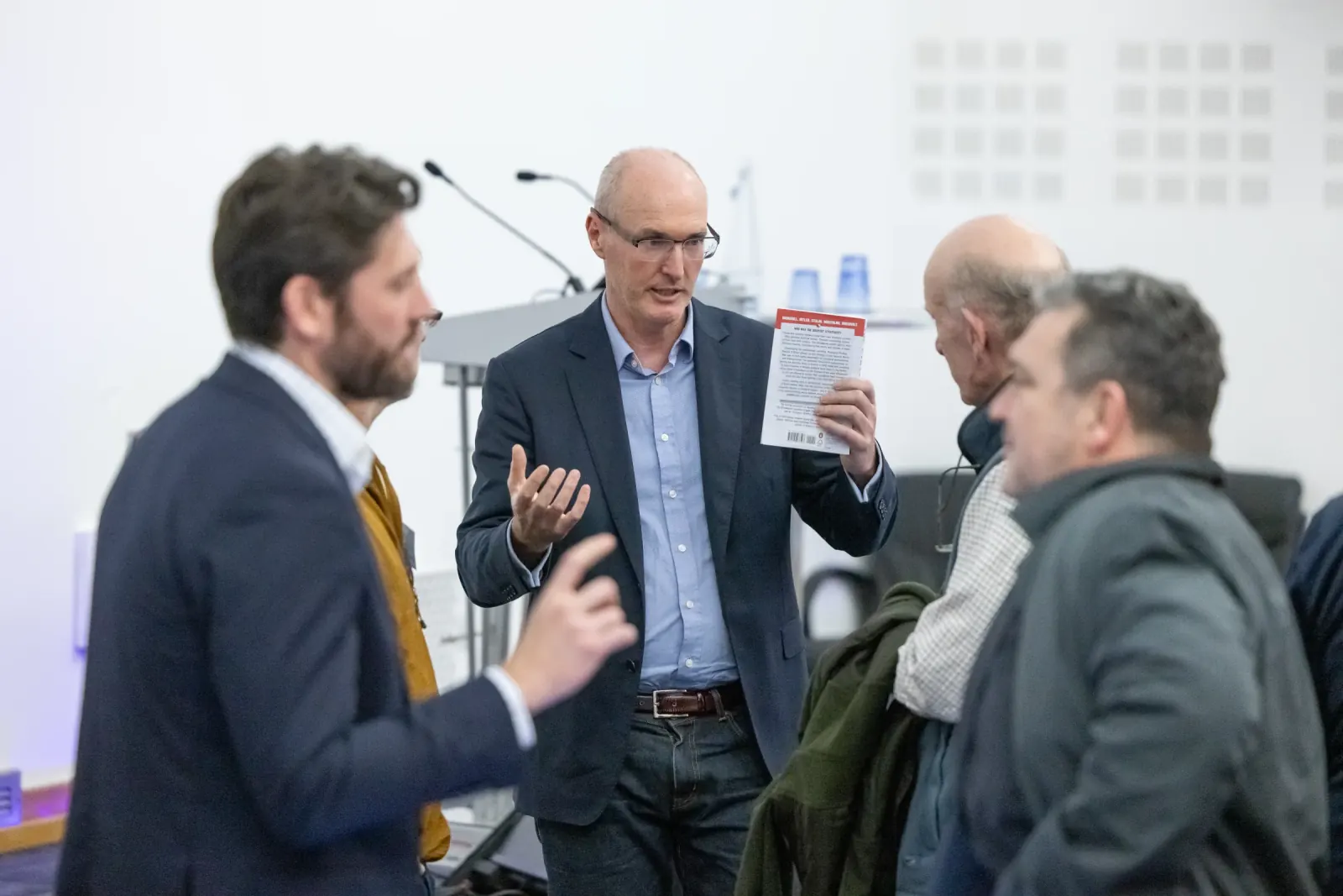 Greatland Resources leadership in conversation with attendees during the drinks reception