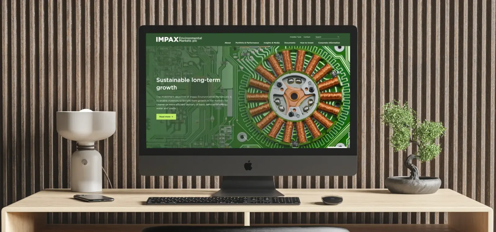 Impax Environmental Markets website on desktop