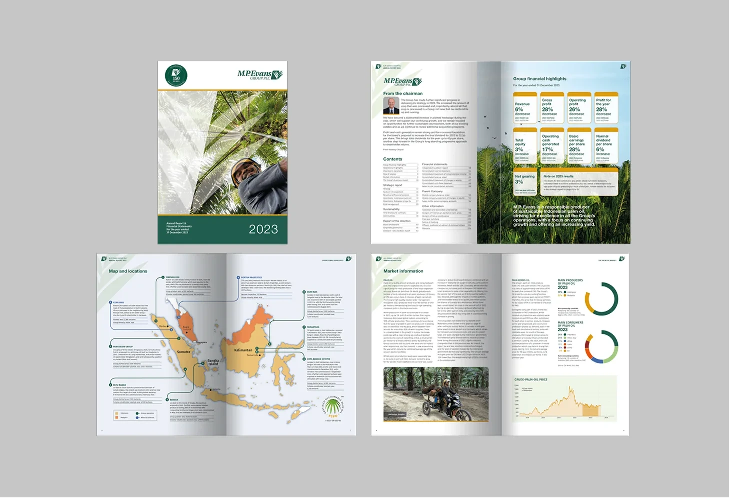 MP Evans annual report spreads