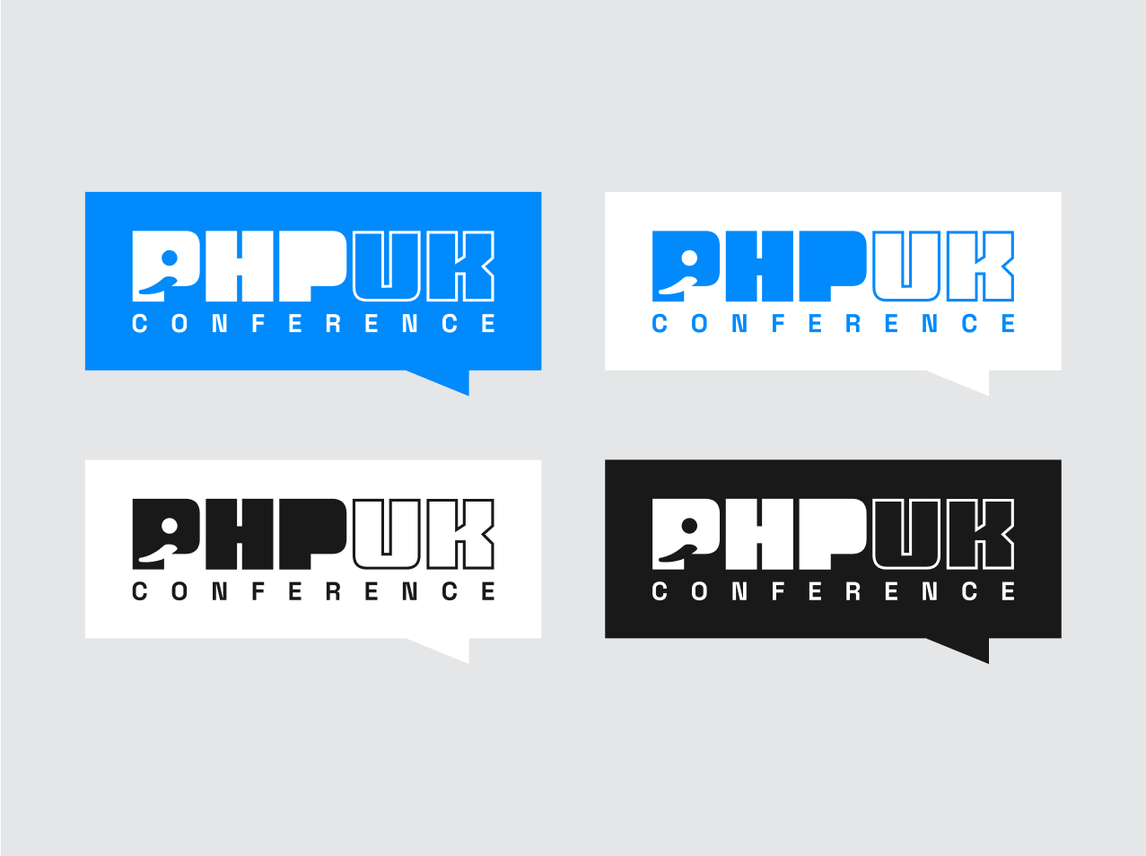 PHP UK Conference speech bubble variants